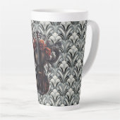 Zwarte viool in Art Deco GMajor Ceramic Latte Mok (Rechterhoek)