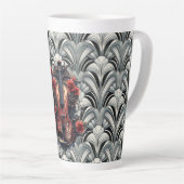 Zwarte viool in Art Deco GMajor Ceramic Latte Mok (Rechterhoek)