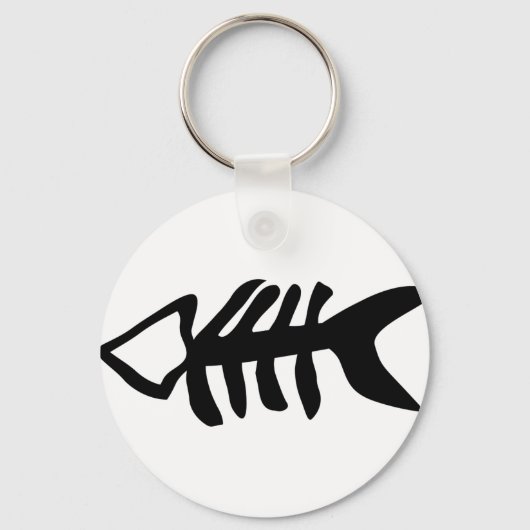 zwarte vis sleutelhanger (Voorkant)