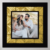 Zwarte visgraat Custom Foto Folie Art Print (Voorkant)