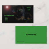 zwarte Visitekaartjes met groene ogen (Voorkant / Achterkant)