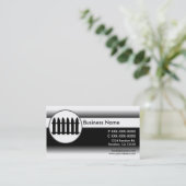 Zwarte visitekaartjes voor afwerking met witte fla (Staand voorkant)