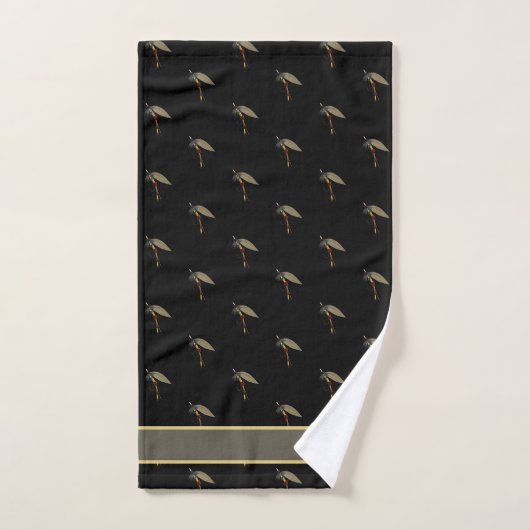 Zwarte visserij en forel bad handdoek (Handdoek)