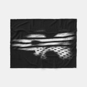 Zwarte vlag fleece deken (Voorkant (Horizontaal))