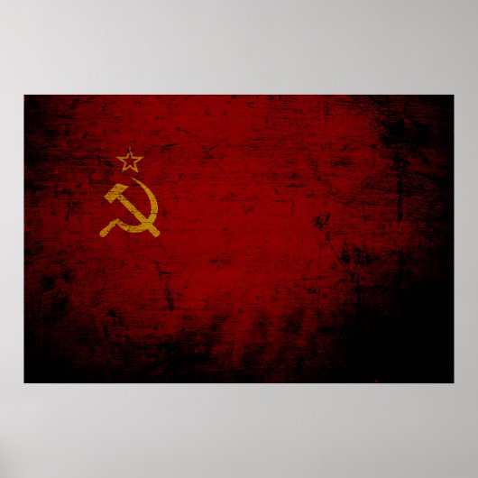 Zwarte vlag van de Sovjet-Unie Poster (Voorkant)