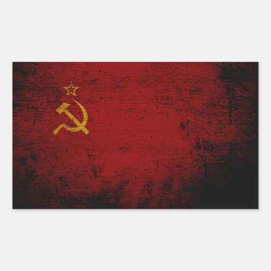 Zwarte vlag van de Sovjet-Unie Rechthoekige Sticker (Voorkant)