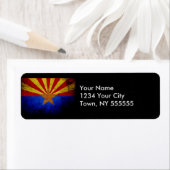 Zwarte vlag van Grunge Arizona Etiket (Insitu)