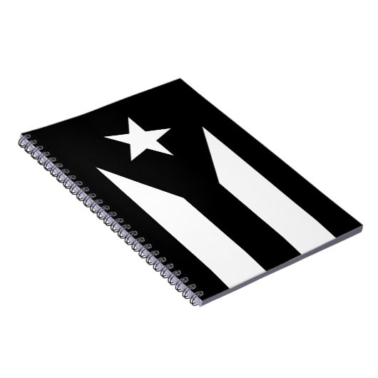Zwarte vlag van Puerto Rico Notitieboek (Rechterzijde)