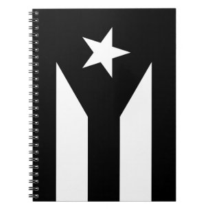 Zwarte vlag van Puerto Rico Notitieboek
