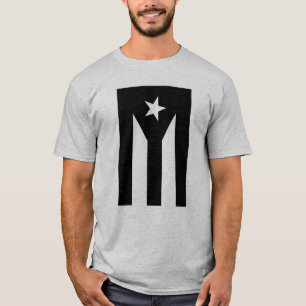 Zwarte vlag van Puerto Rico T-shirt