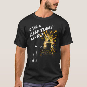 Zwarte Vlam Kaars Halloween Kattenpak T-shirt