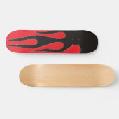 zwarte vlammen skateboard (Horizontaal)