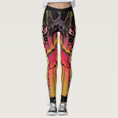 Zwarte vlammende leggings (Voorkant)