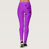 Zwarte vleermuizen Paarse * Elke kleur Halloween Leggings (Achterkant)