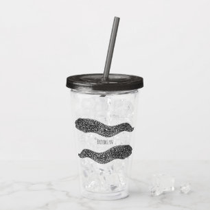 Zwarte vlekvormige cartoon acryl drinkbeker