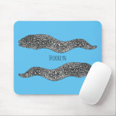 Zwarte vlekvormige cartoon muismat (Met muis)