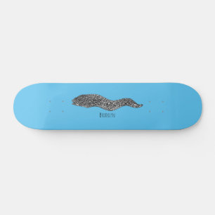Zwarte vlekvormige cartoon skateboard