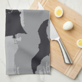 zwarte vliegende vleermuizen theedoek (Quarter Fold)