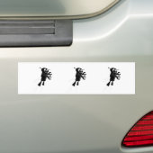 Zwarte vliegrobot bumpersticker (Op auto)