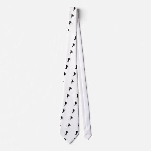 Zwarte vliegrobot stropdas (Voorkant)