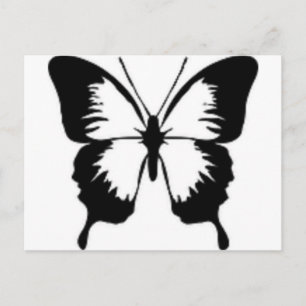 Zwarte vlinder briefkaart