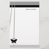 Zwarte vlinder briefpapier (Voorkant)