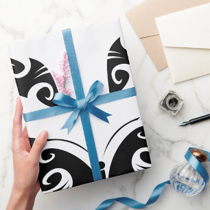 Zwarte vlinder cadeaupapier