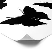 Zwarte vlinder poster (Hoek)