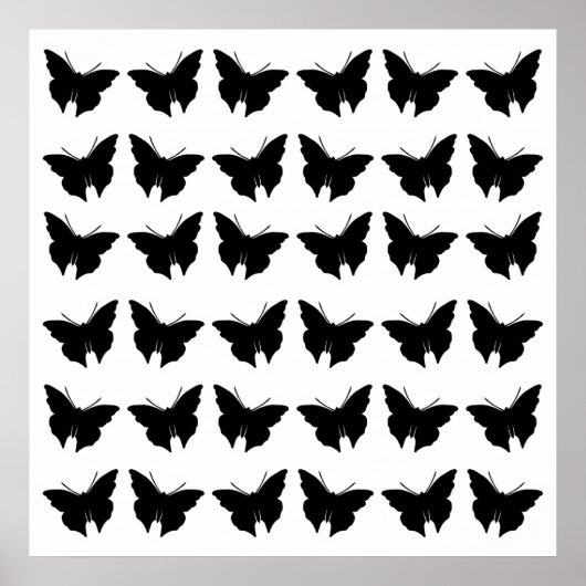 Zwarte vlinder poster (Voorkant)