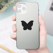 Zwarte vlinder uitgesneden vinyl Sticker (Telefoon)