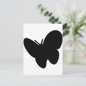 zwarte vlinder - vlinder briefkaart (Staand voorkant)