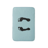Zwarte voetafdrukken (blauw) badmat (Voorkant Verticaal)
