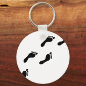 zwarte voetafdrukken sleutelhanger (Voorkant)