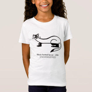 Zwarte voeten FRET - Bedreigde dieren grafiek T-shirt