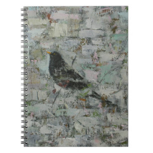 Zwarte vogel in de boom notitieboek