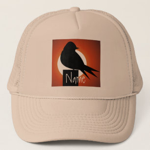 Zwarte Vogel Silhouet Zon Thunder_Cove Trucker Pet