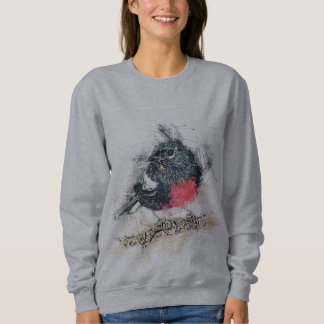 zwarte vogel trui