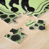 zwarte vogels bogen groene puzzel iedereen (Zijkant)