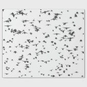 ZWARTE VOGELS DIE OP SKY VLIEGEN CADEAUPAPIER (Vlak)