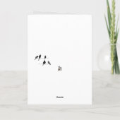Zwarte vogels op feestdag kaart (Achterkant)
