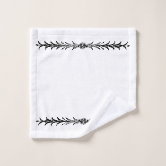 Zwarte Vogels & Reeds Badhanddoek Set Bad Handdoek (Wasdoekje)