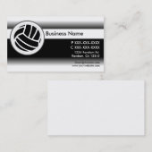 Zwarte volleybalsalon met witte flade visitekaartj visitekaartje (Voorkant / Achterkant)