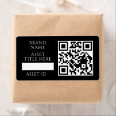 Zwarte Voorraad QR | Aangepaste Zakelijke Productc Etiket (Insitu)