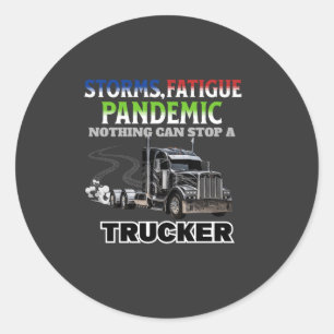 Zwarte Vrachtwagen Snelheid Road Sterkte Onstuitba Ronde Sticker