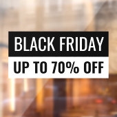 Zwarte Vrijdag Eenvoudig Treffend Professioneel Wi Raamsticker (Vel 2)