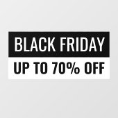 Zwarte Vrijdag Eenvoudig Treffend Professioneel Wi Raamsticker (Vel)