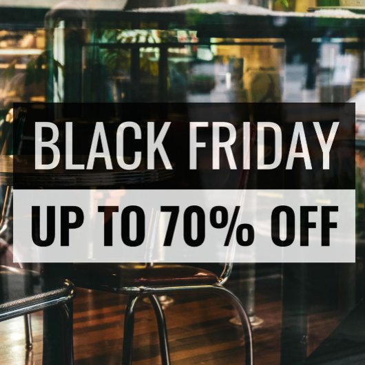 Zwarte Vrijdag Eenvoudig Treffend Professioneel Wi Raamsticker