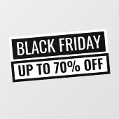 Zwarte Vrijdag Korting Oogstrelend Eenvoudig Winke Raamsticker (Vel)