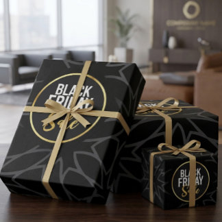 Zwarte Vrijdag Luxe Verkoop Cadeau Inpakpapier Gou