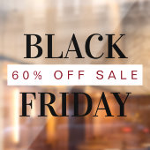 Zwarte Vrijdag Modern Typografie Professional Raamsticker (Vel 2)